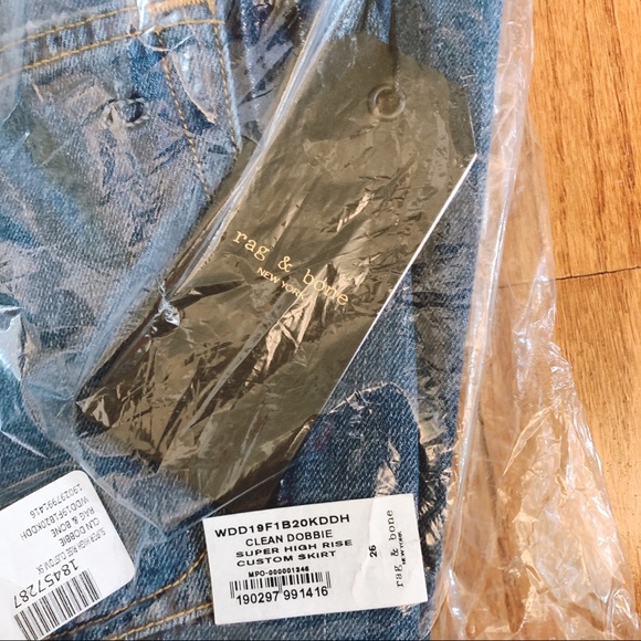 Rag & Bone Super High Rise Denim Skirt - Picture 4 of 4